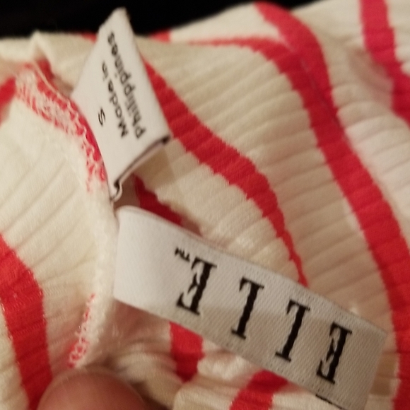 Elle top size S Red and white - Picture 4 of 4